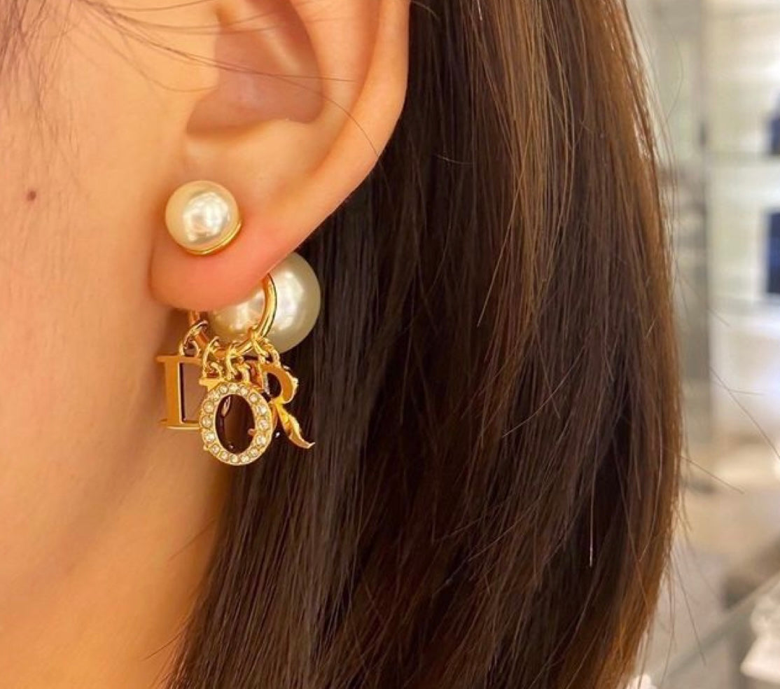 Miss D charm earrings