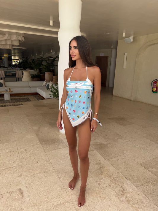 Cc love heart sky blue