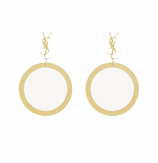 SL circle logo earrings