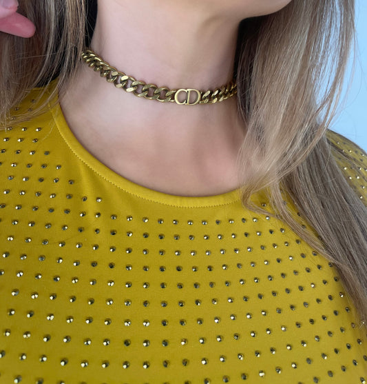 CD link gold choker