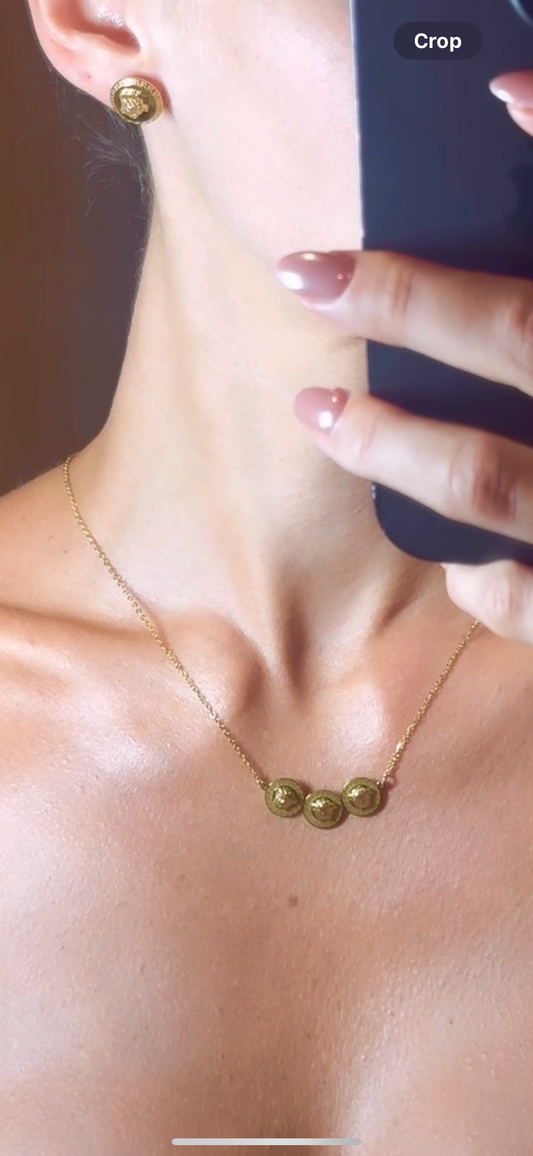 Medusa coin necklace