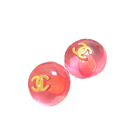 Pink cabochon studs