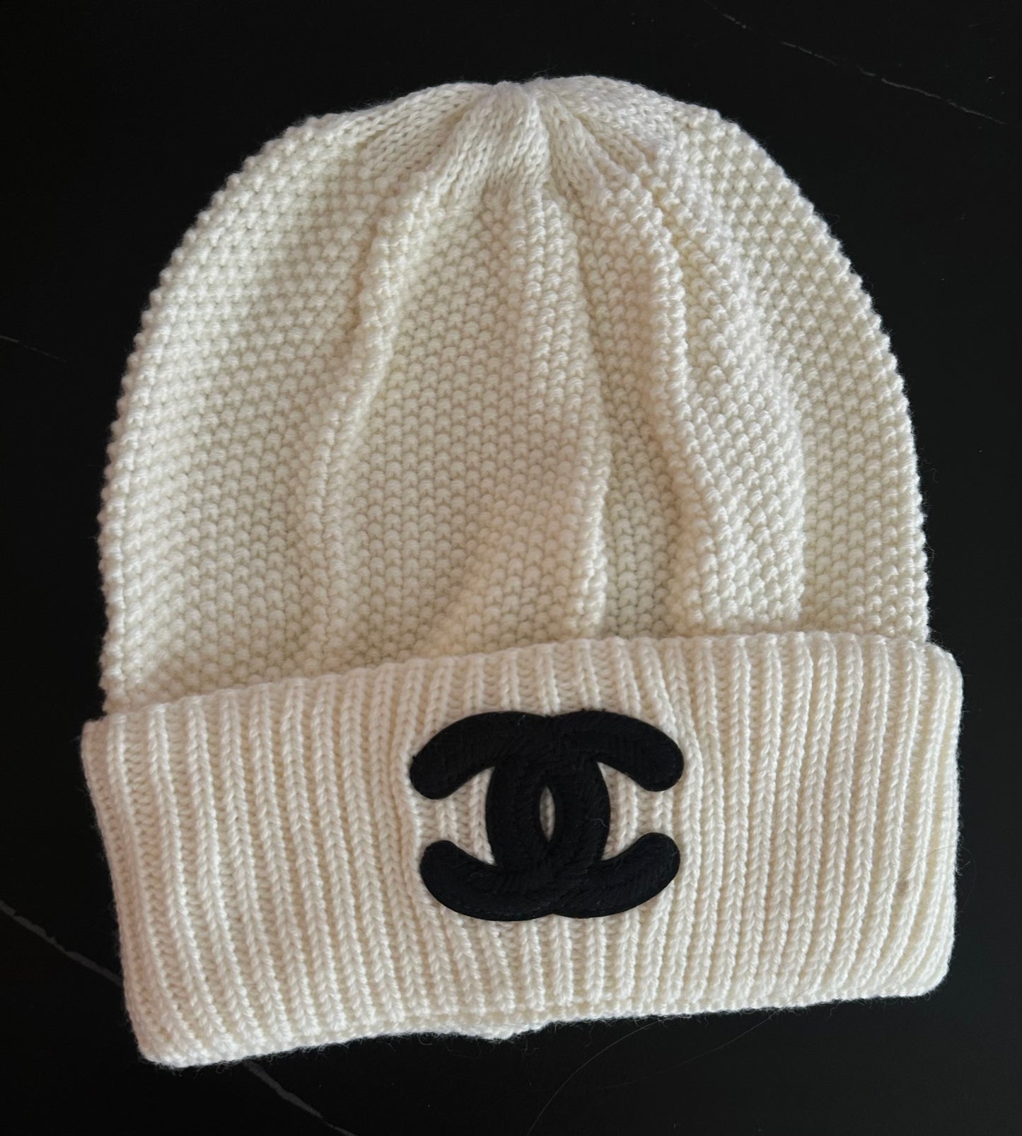 Cc knit cream hat