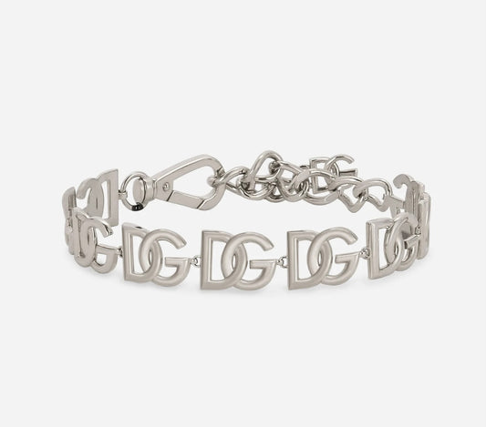 Dg logo choker silver