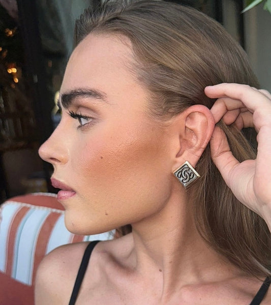 Quadrade cc earrings