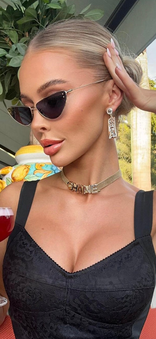 CH & Nel tag earrings