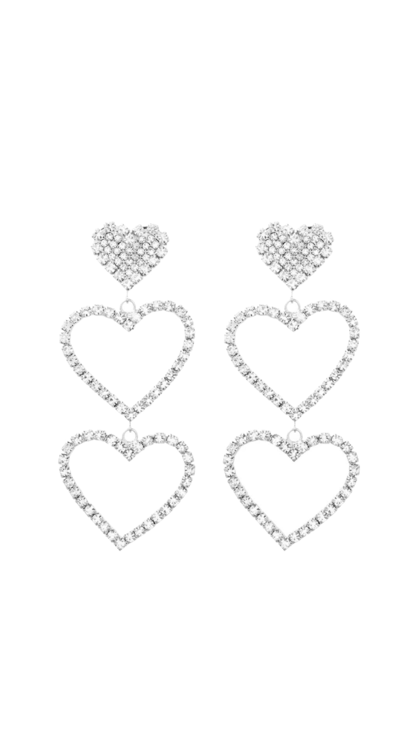 Tier heart earrings