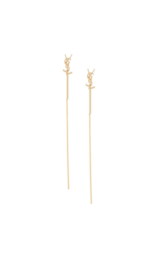 Saint long gold earrings