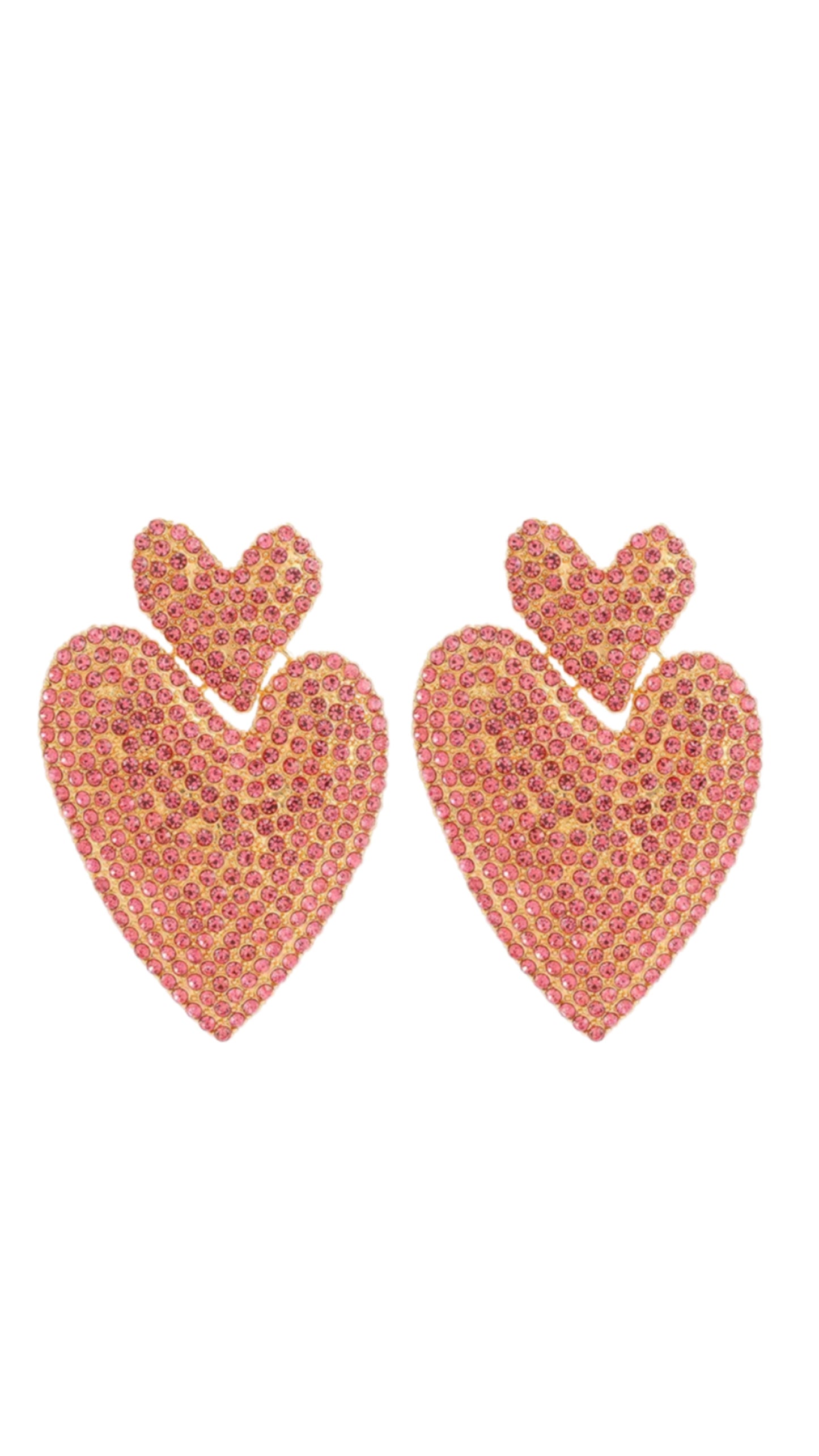 Love earring pink